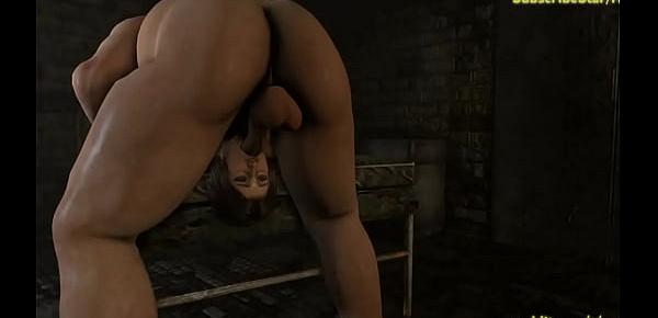  Lara Croft face fucked hardcore 3D animation